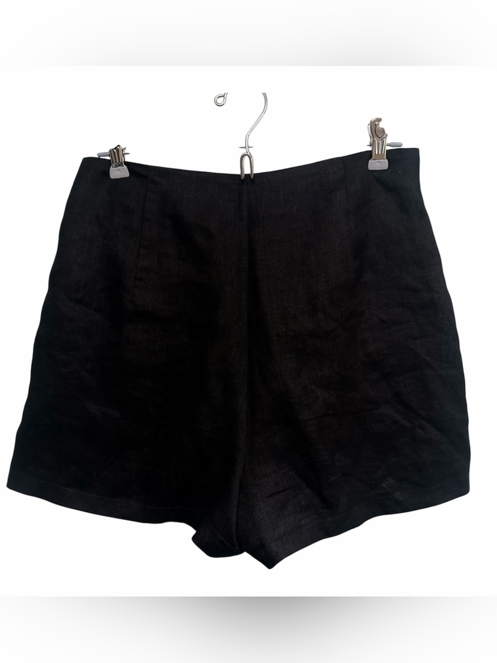 DISSH Jessie black linen high rise shorts, size 6 - Picture 3 of 8